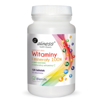 Aliness Witaminy i minerały 100% - 120 tabletek - suplement diety